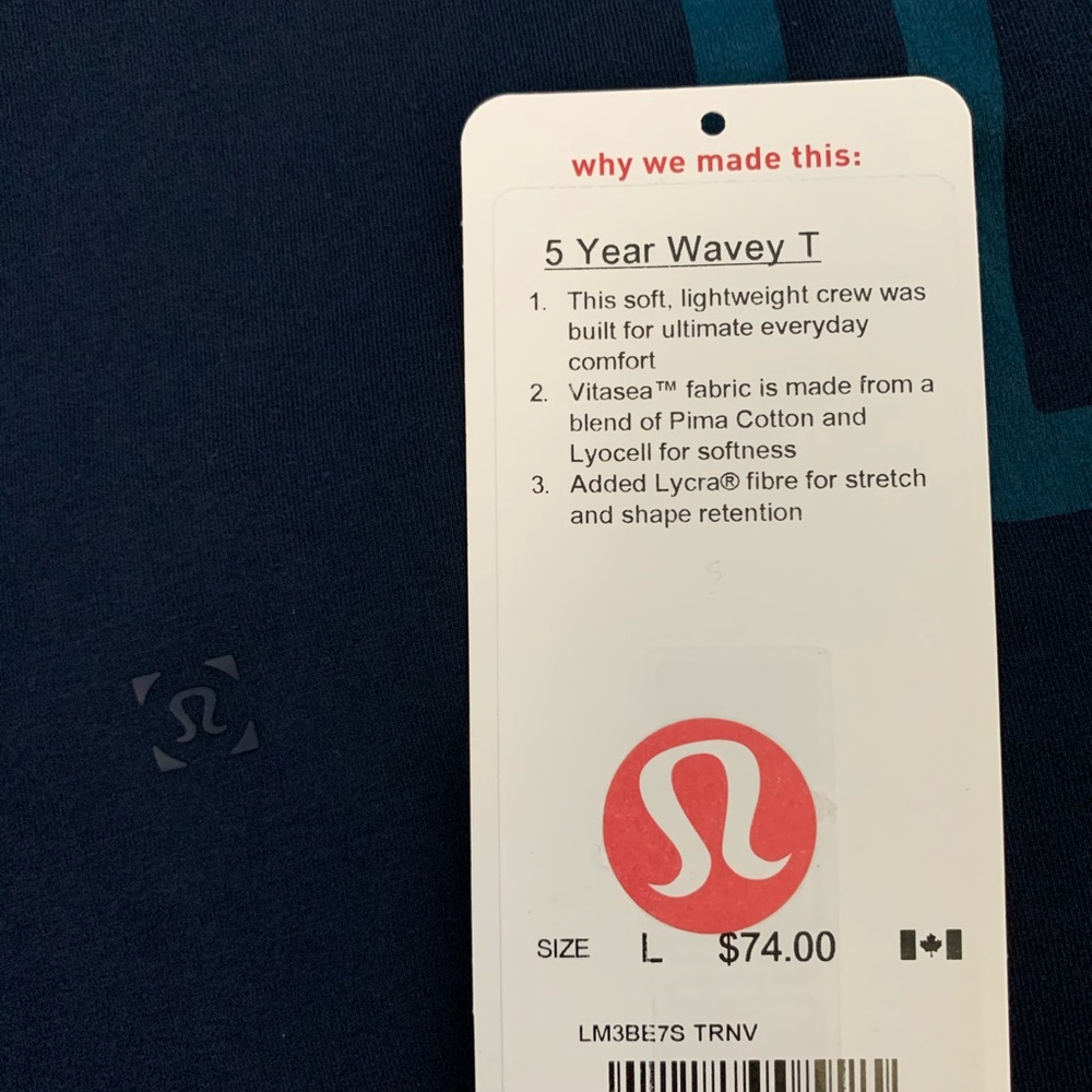 LuluLemon 5 Year Wavey Tee